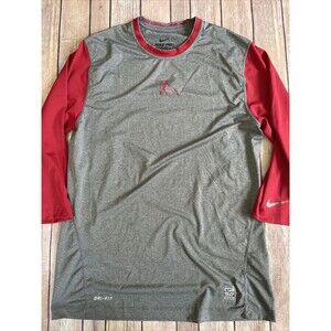 Nike Pro Combat Men's M Swingman Griffey 3/4 Sleeve Baseball Fitted Shirt Red